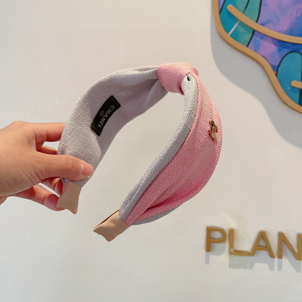 CHANEL BLUSH PINK FABRIC HEADBAND 168554