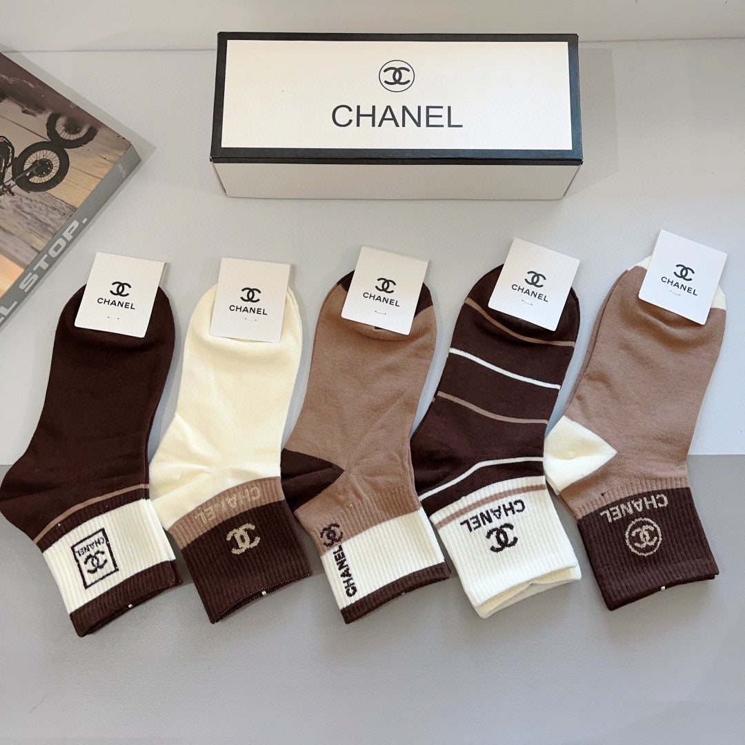 CHANEL LOW-CUT SOCKS 408037 ( 1 BOX )