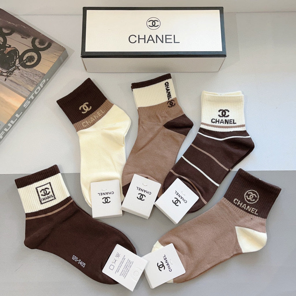CHANEL LOW-CUT SOCKS 408037 ( 1 BOX )