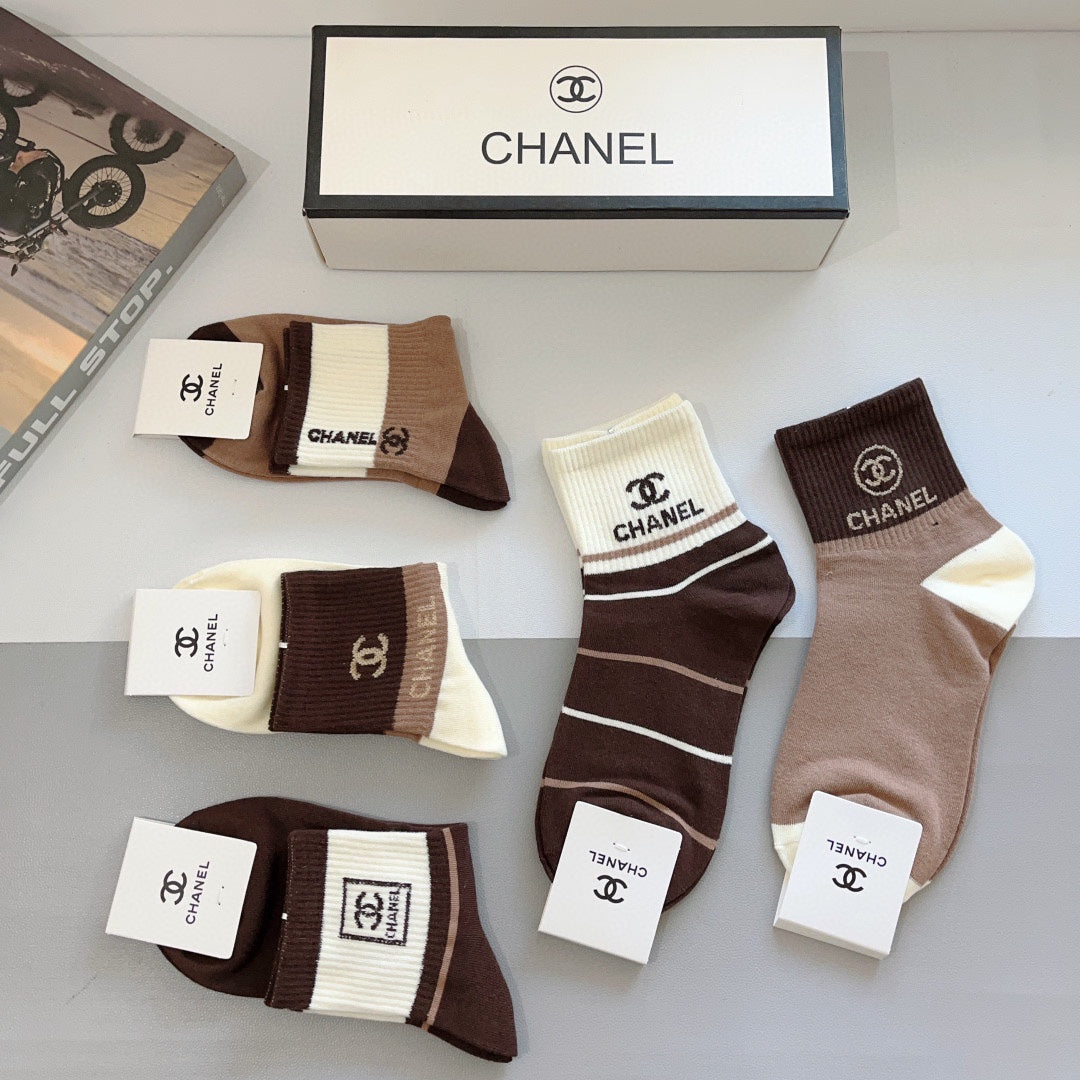 CHANEL LOW-CUT SOCKS 408037 ( 1 BOX )