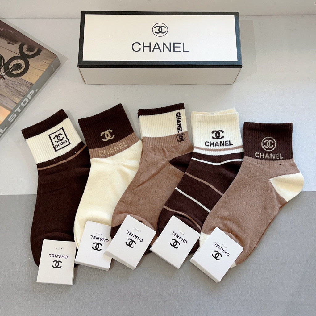 CHANEL LOW-CUT SOCKS 408037 ( 1 BOX )