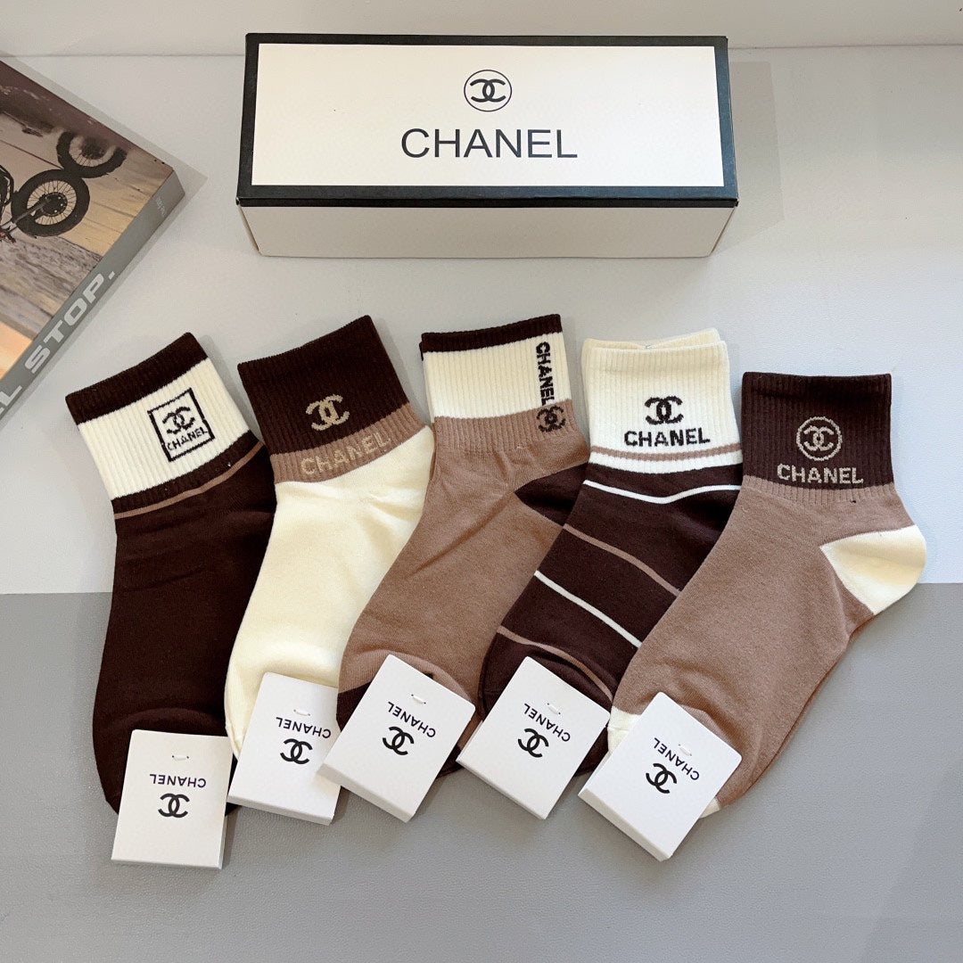 CHANEL LOW-CUT SOCKS 408037 ( 1 BOX )