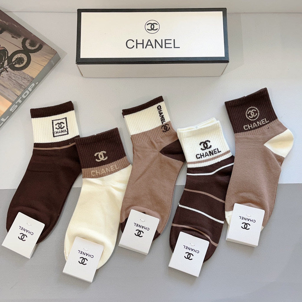 CHANEL LOW-CUT SOCKS 408037 ( 1 BOX )