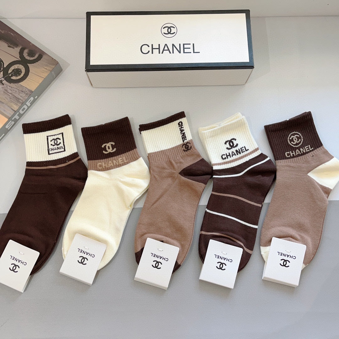 CHANEL LOW-CUT SOCKS 408037 ( 1 BOX )