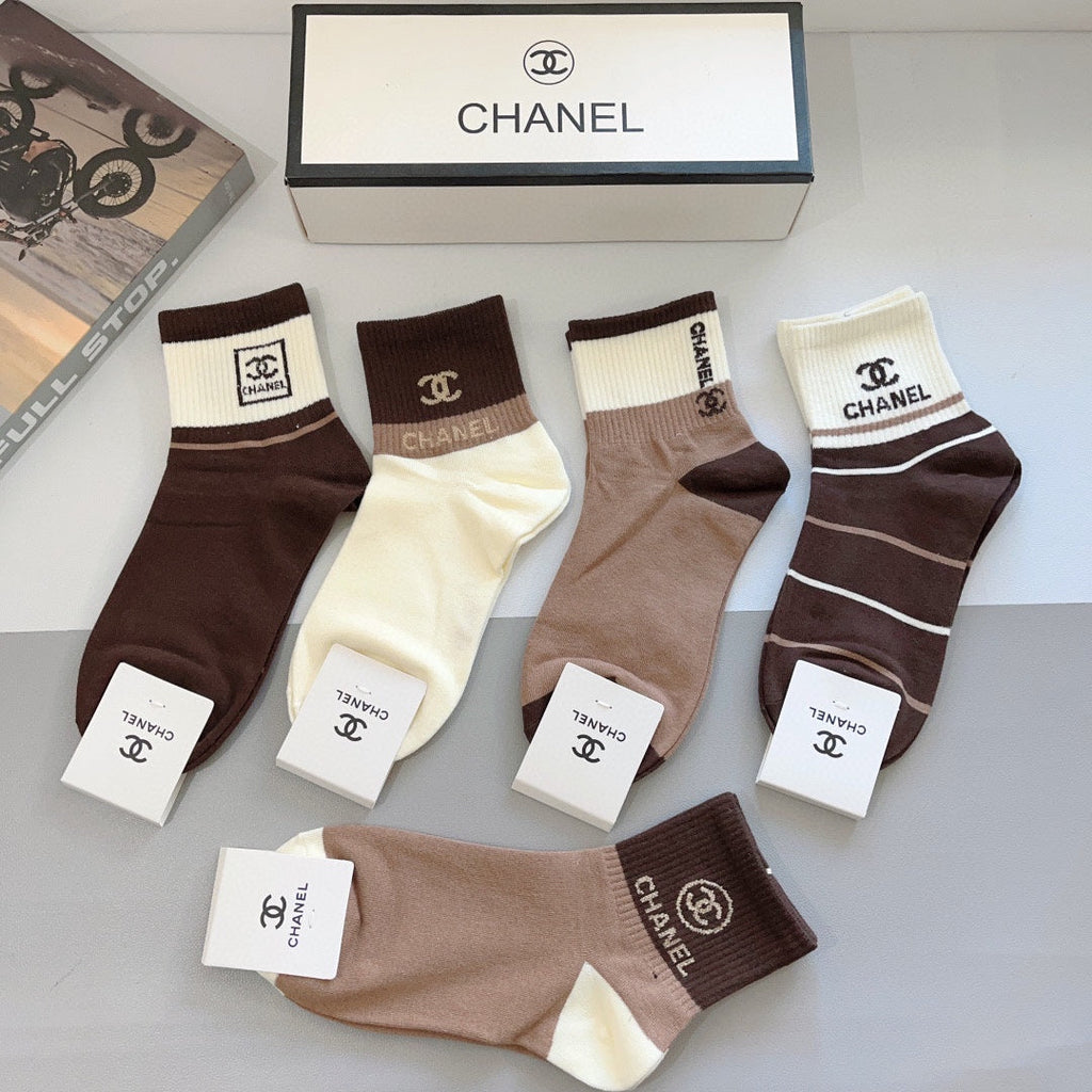 CHANEL LOW-CUT SOCKS 408037 ( 1 BOX )