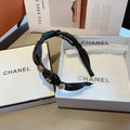CHANEL BLACK SILK HAIRBAND 410837