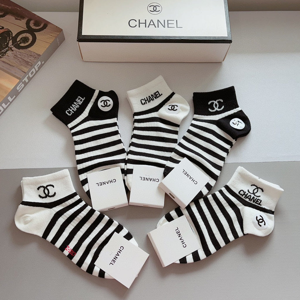 CHANEL ANKLE SOCKS 412639 ( 1 BOX )