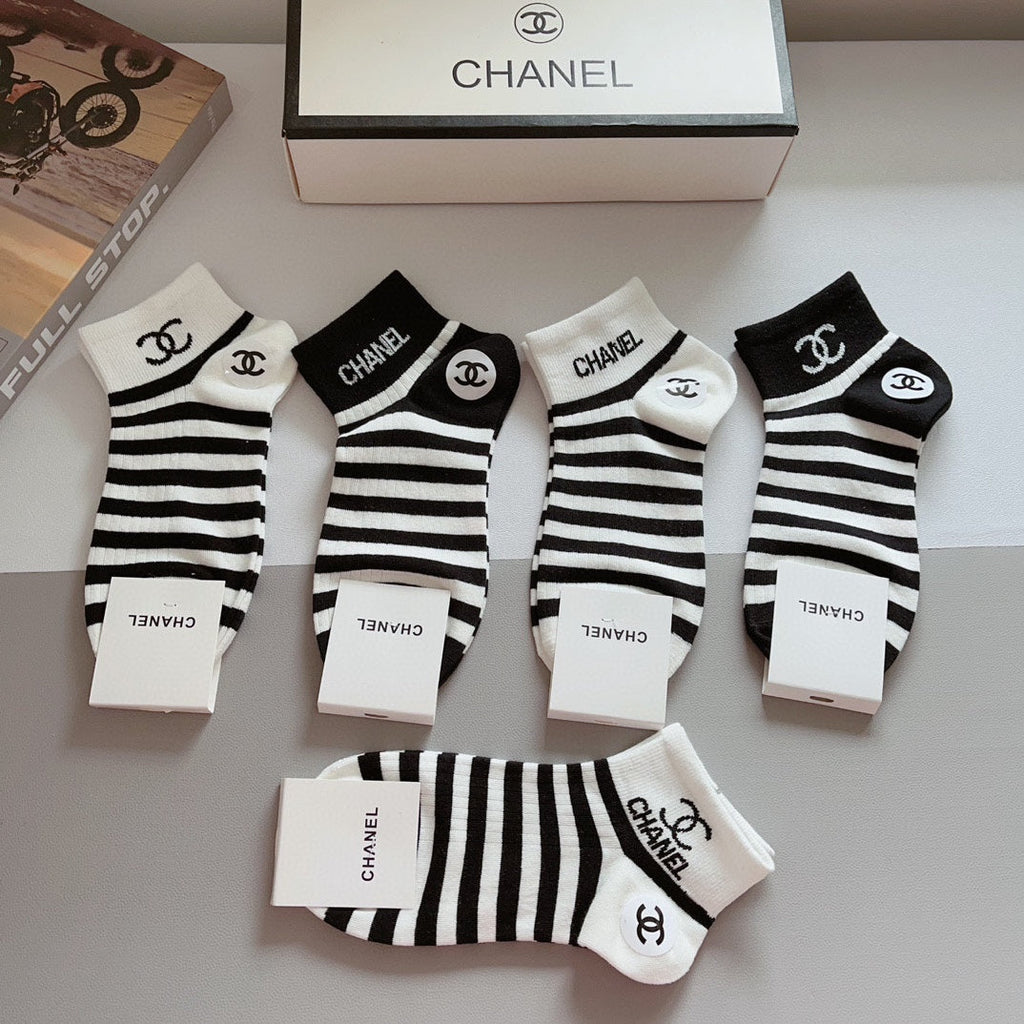 CHANEL ANKLE SOCKS 412639 ( 1 BOX )