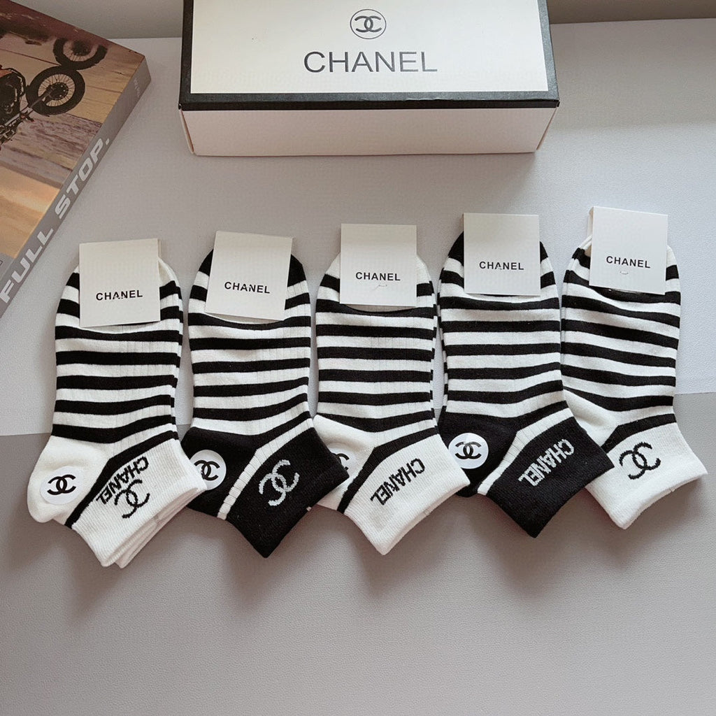CHANEL ANKLE SOCKS 412639 ( 1 BOX )