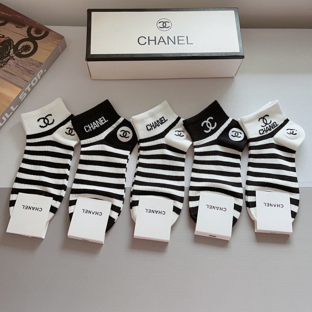 CHANEL ANKLE SOCKS 412639 ( 1 BOX )