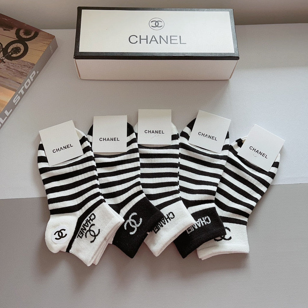 CHANEL ANKLE SOCKS 412639 ( 1 BOX )