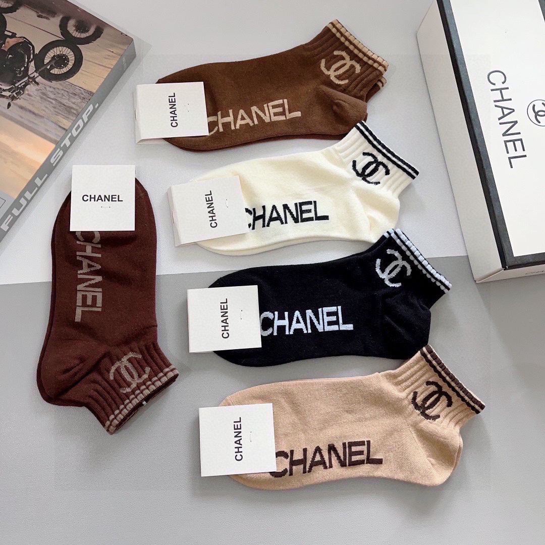 CHANEL ANKLE SOCKS 412646 ( 1 BOX )
