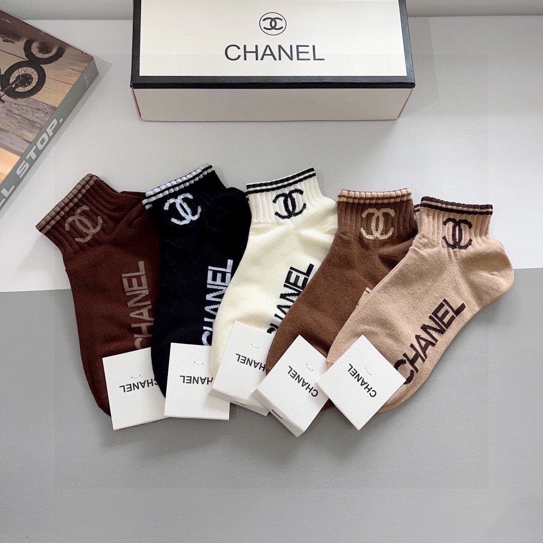 CHANEL ANKLE SOCKS 412646 ( 1 BOX )