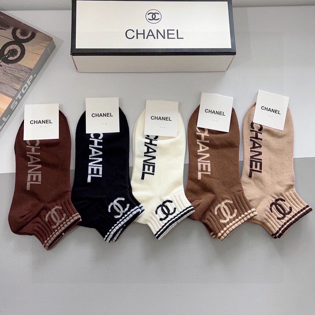 CHANEL ANKLE SOCKS 412646 ( 1 BOX )