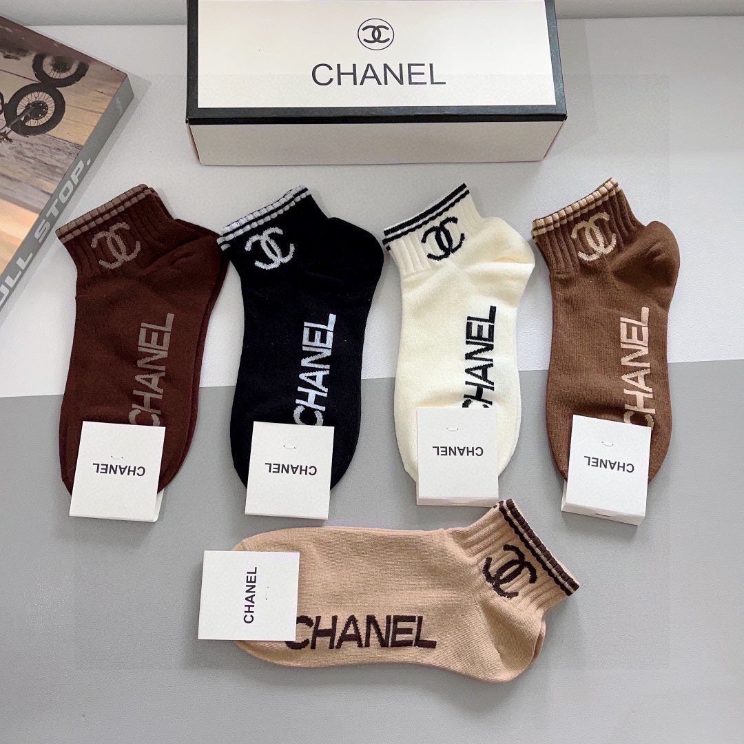 CHANEL ANKLE SOCKS 412646 ( 1 BOX )
