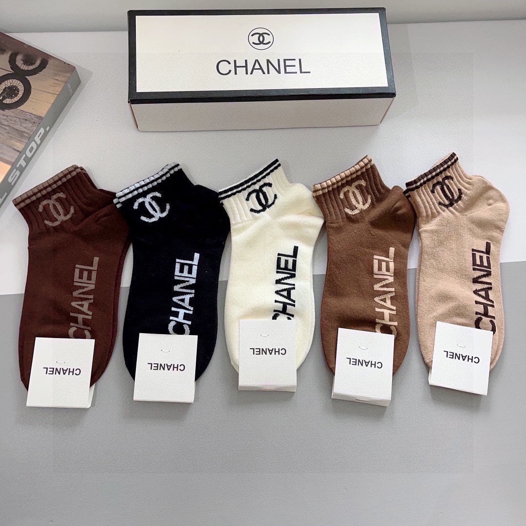 CHANEL ANKLE SOCKS 412646 ( 1 BOX )