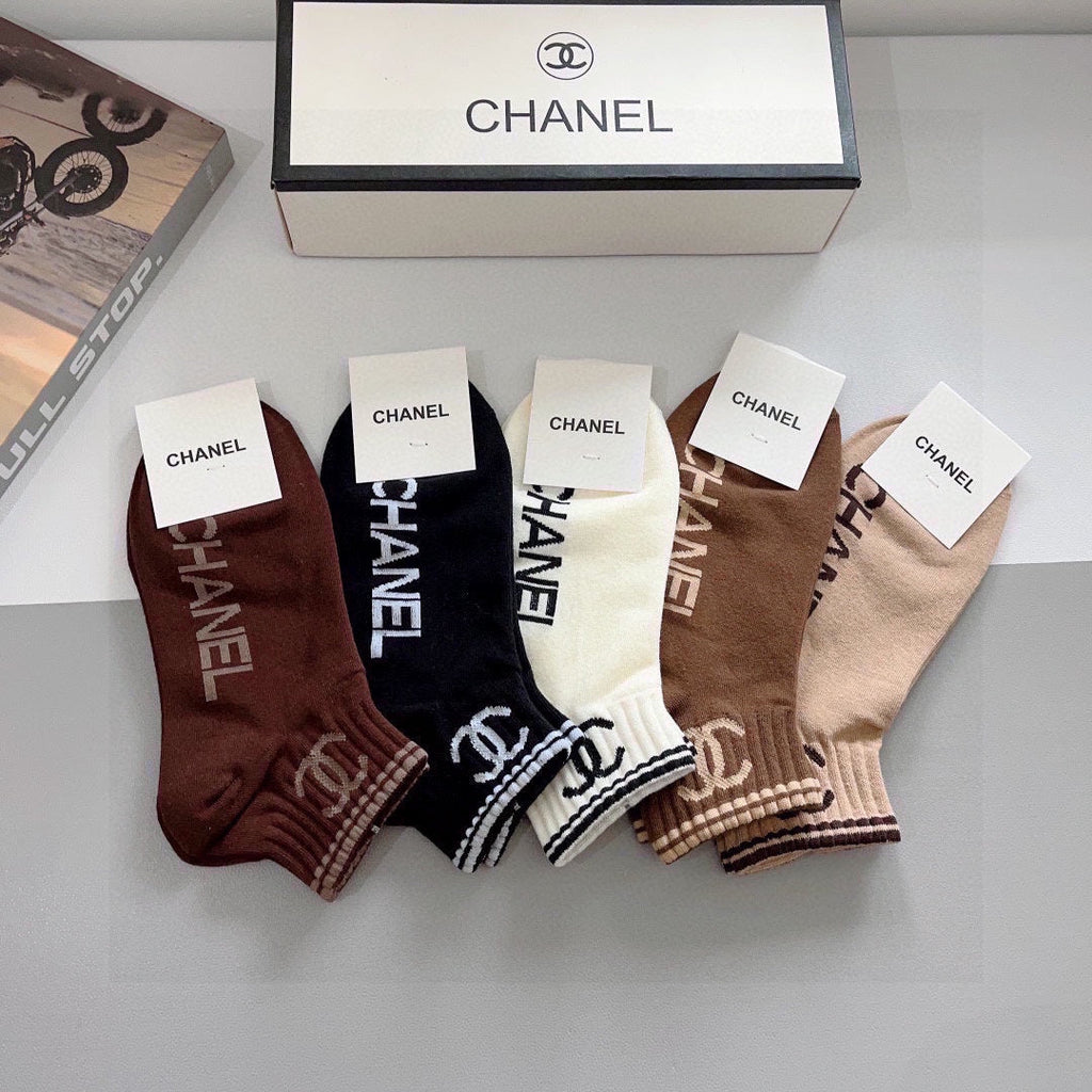 CHANEL ANKLE SOCKS 412646 ( 1 BOX )