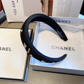 CHANEL BLACK FABRIC HAIRBAND WITH CRYSTAL 414405