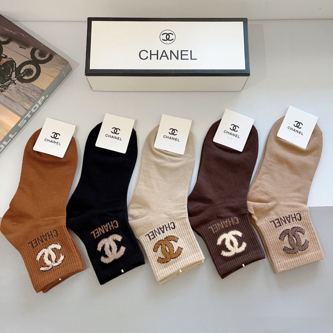 CHANEL LOW-CUT SOCKS 414580 ( 1 BOX )