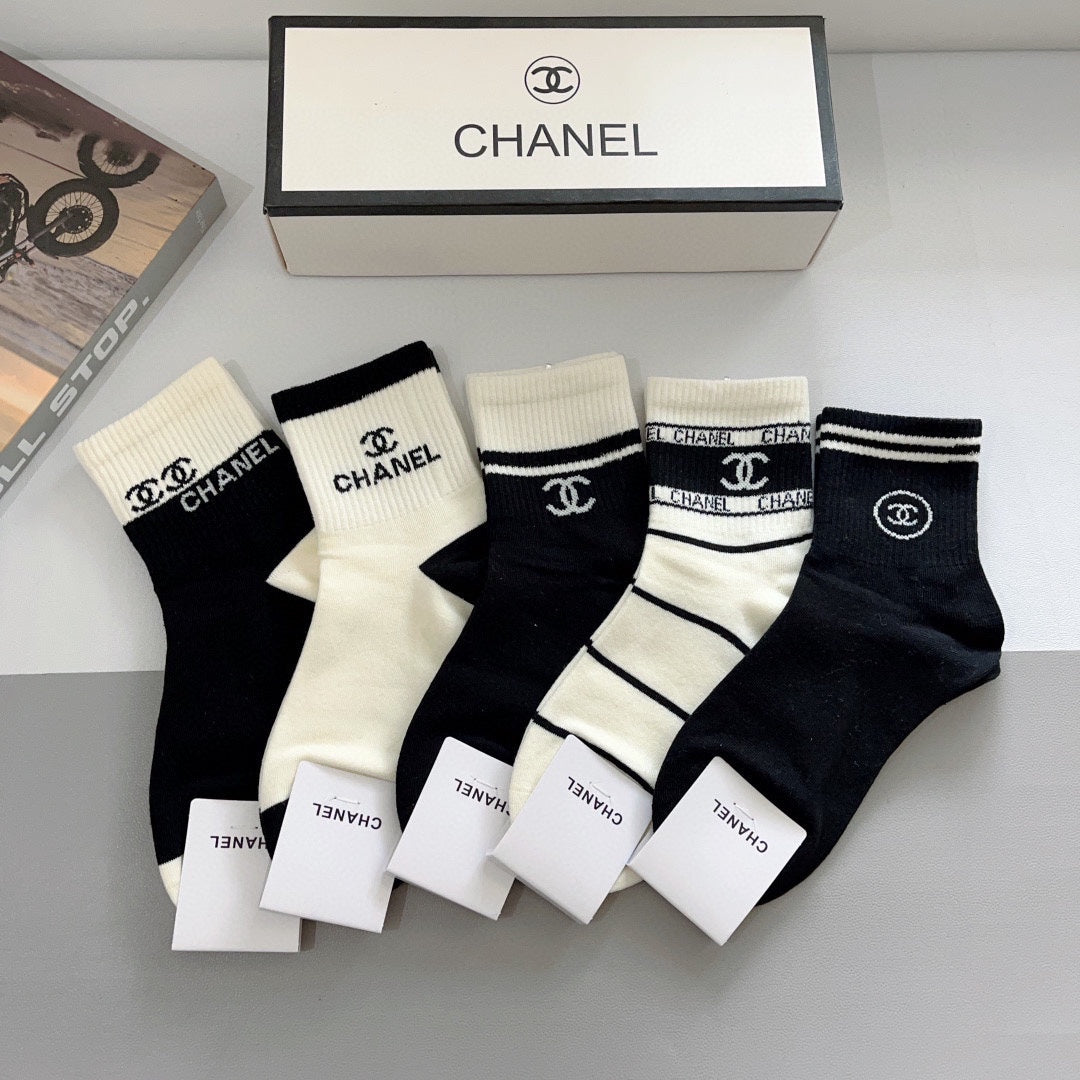 CHANEL LOW-CUT SOCKS 417503 ( 1 BOX )
