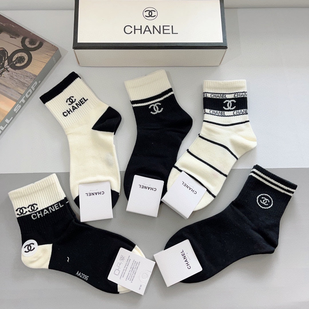 CHANEL LOW-CUT SOCKS 417503 ( 1 BOX )