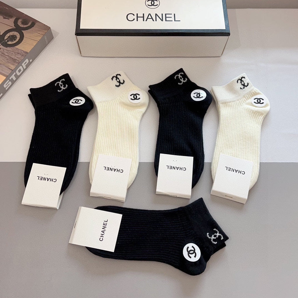 CHANEL LOW-CUT SOCKS 419075 (1 BOX )