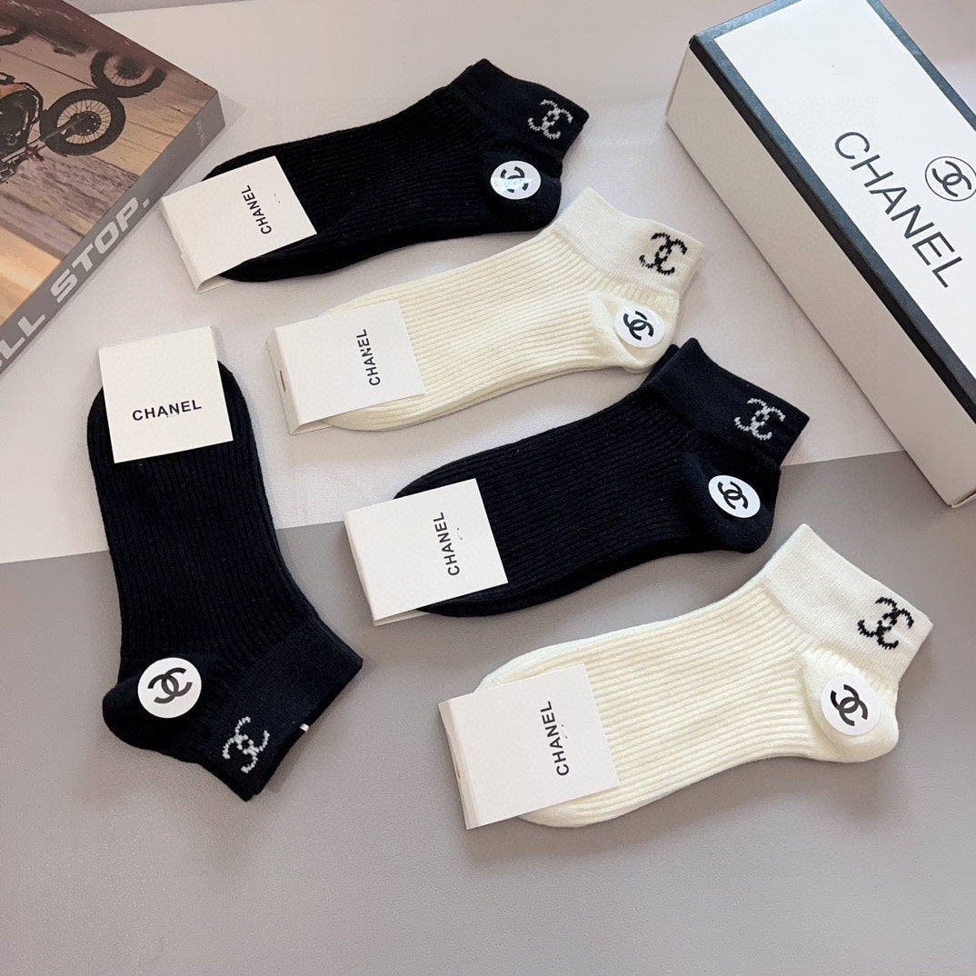 CHANEL LOW-CUT SOCKS 419075 (1 BOX )
