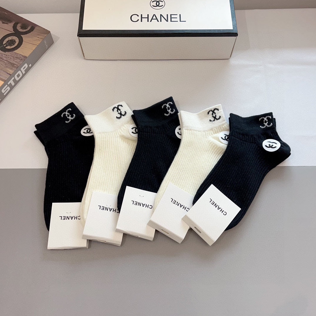 CHANEL LOW-CUT SOCKS 419075 (1 BOX )