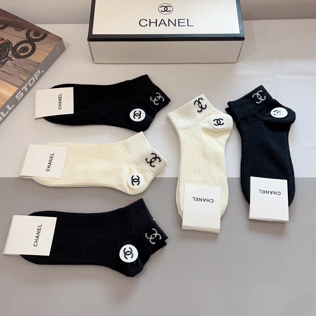 CHANEL LOW-CUT SOCKS 419075 (1 BOX )