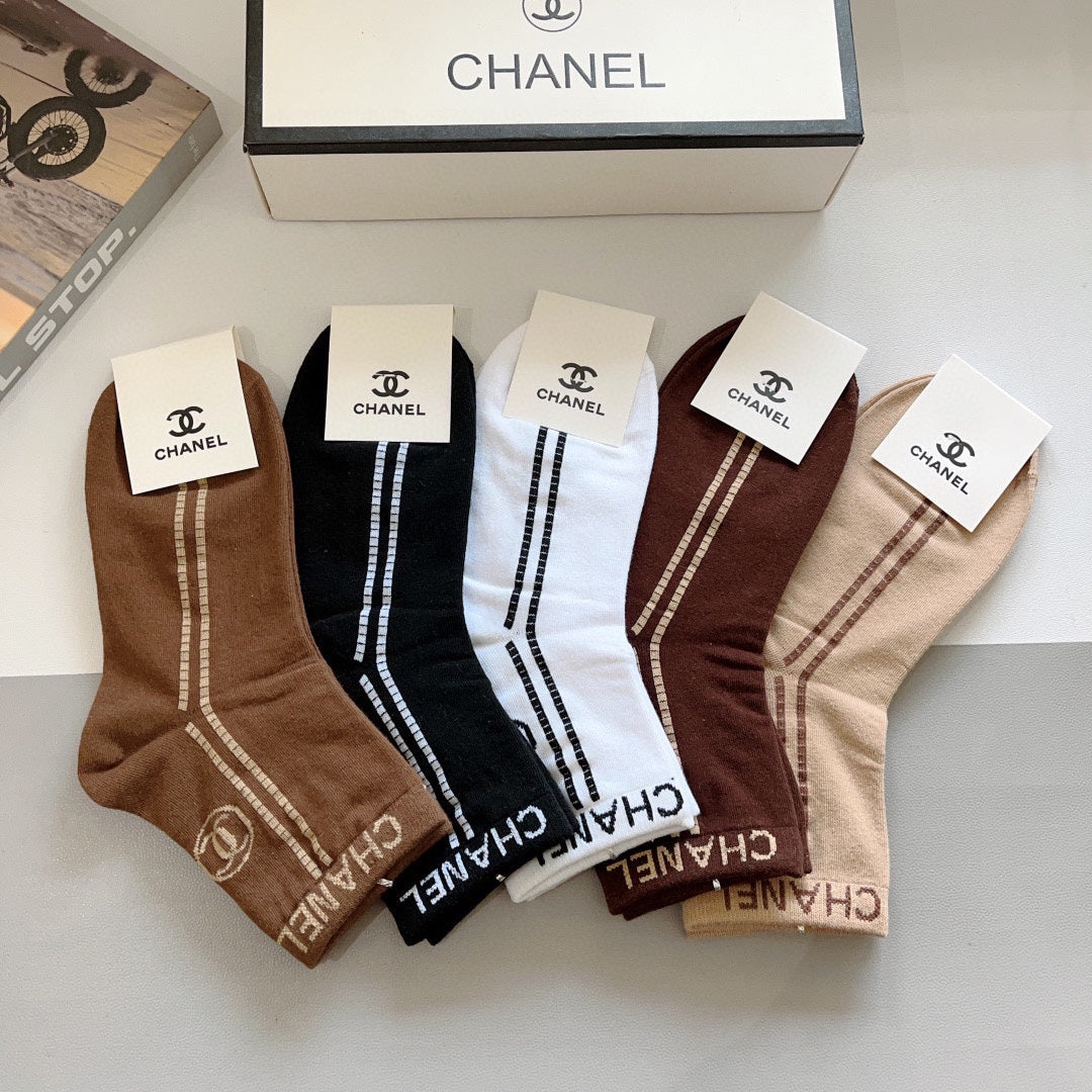 CHANEL LOW-CUT SOCKS 420795 (1 BOX)