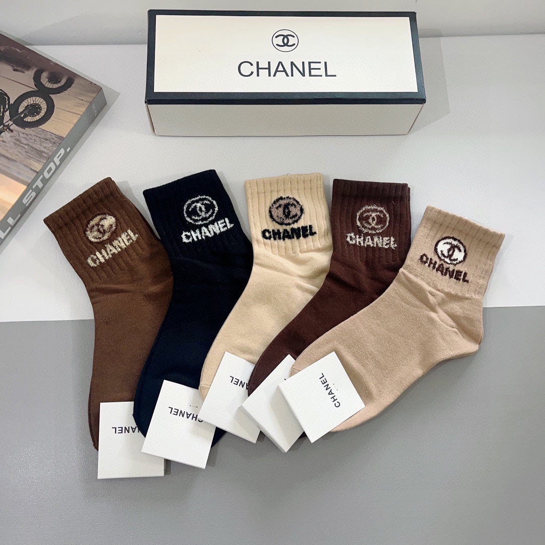 CHANEL LOW-CUT SOCKS 420802 (1 BOX)