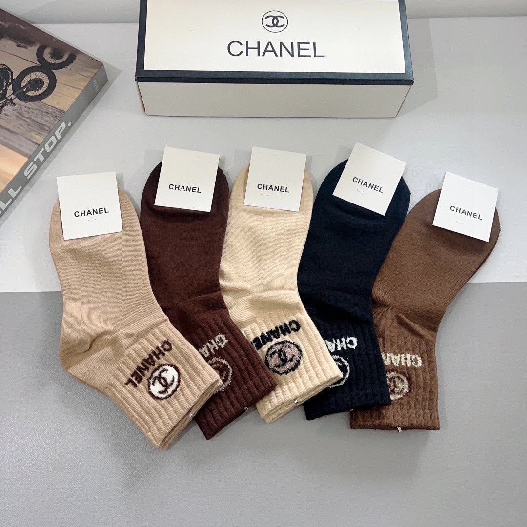 CHANEL LOW-CUT SOCKS 420802 (1 BOX)