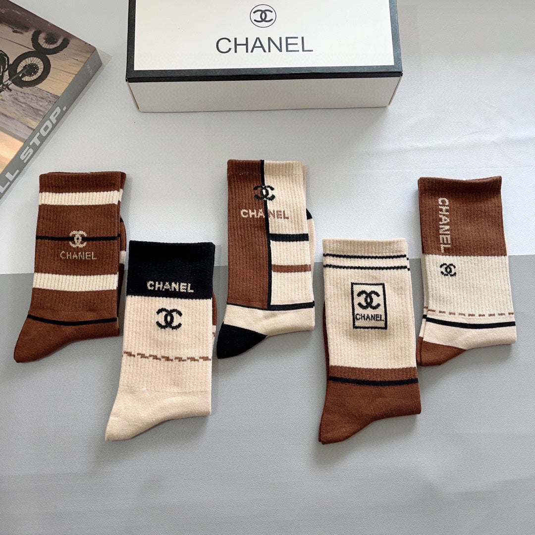 CHANEL CREW SOCKS 420816 (1 BOX)