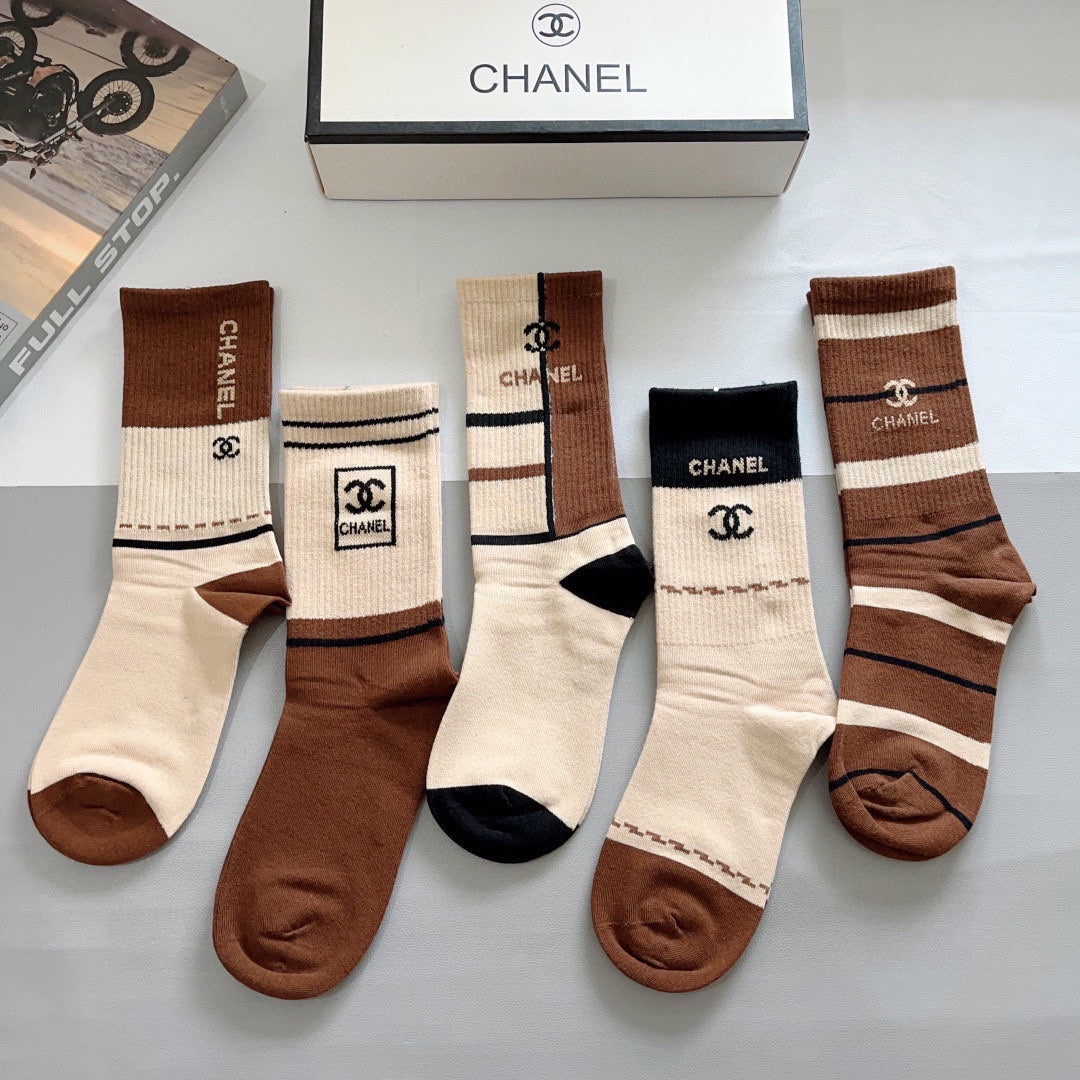 CHANEL CREW SOCKS 420816 (1 BOX)