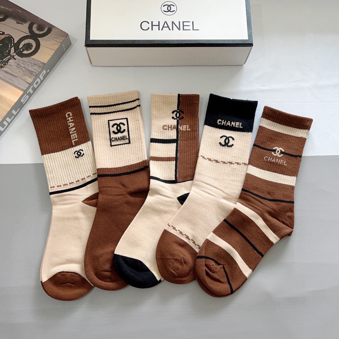 CHANEL CREW SOCKS 420816 (1 BOX)