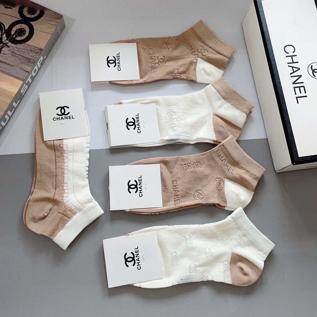 CHANEL LOW-CUT SOCKS 423762 (1 BOX)