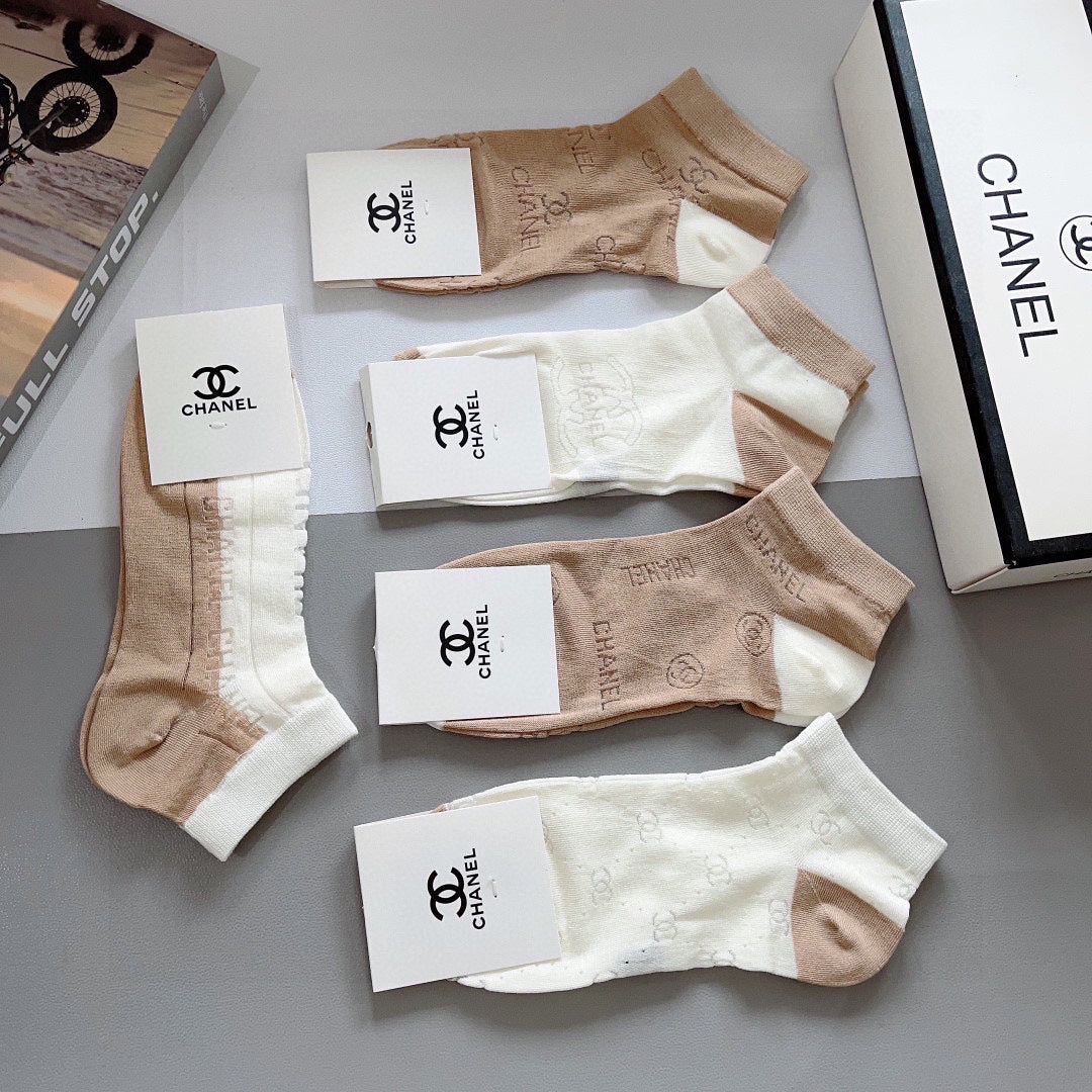 CHANEL LOW-CUT SOCKS 423762 (1 BOX)