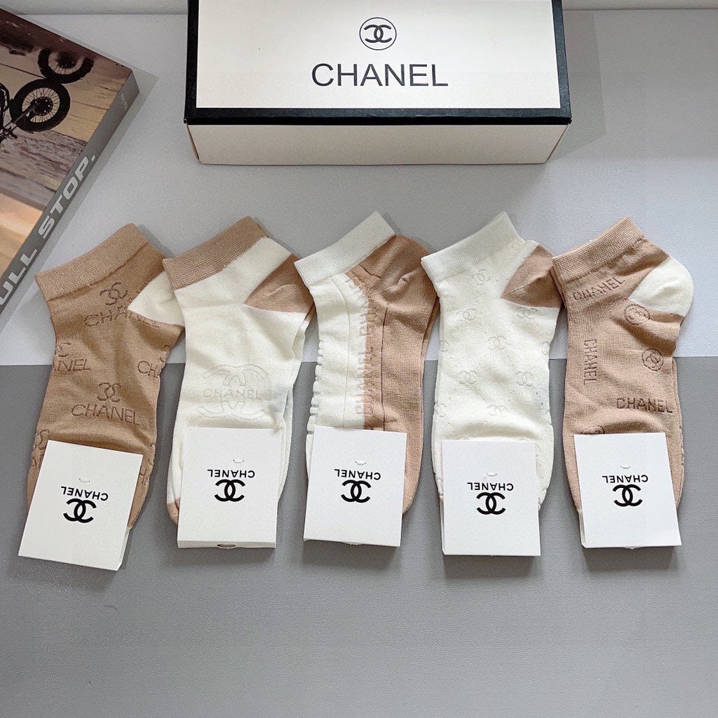 CHANEL LOW-CUT SOCKS 423762 (1 BOX)