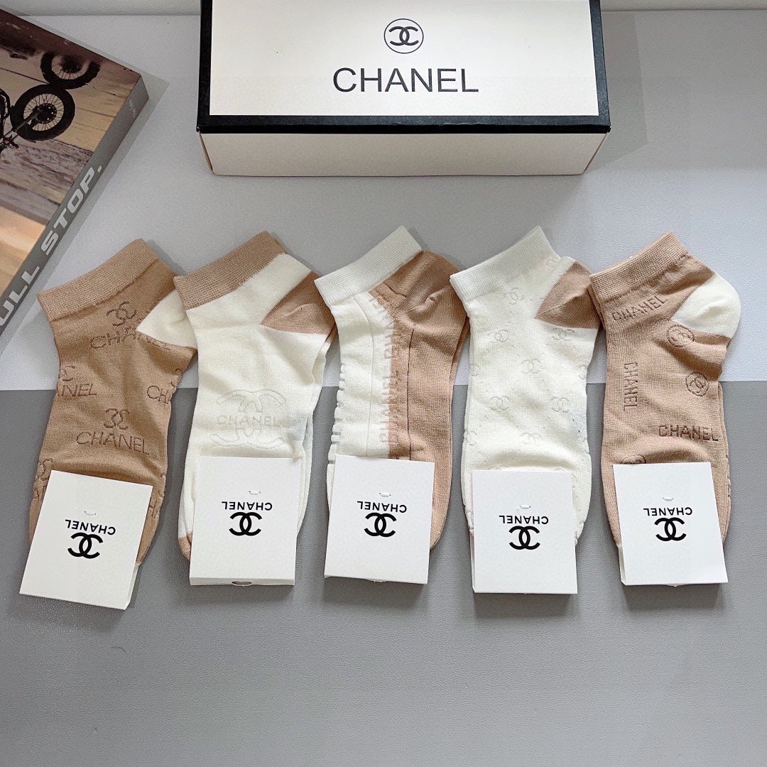 CHANEL LOW-CUT SOCKS 423762 (1 BOX)