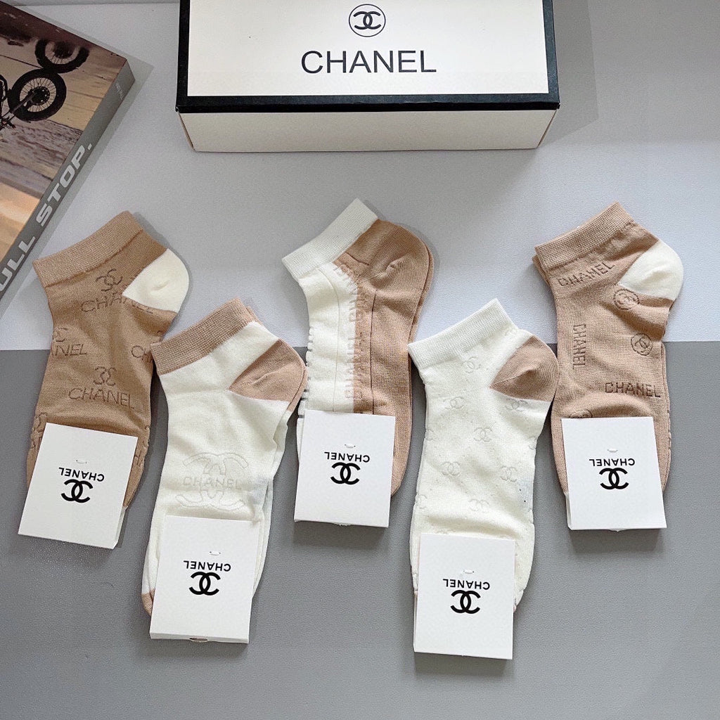CHANEL LOW-CUT SOCKS 423762 (1 BOX)