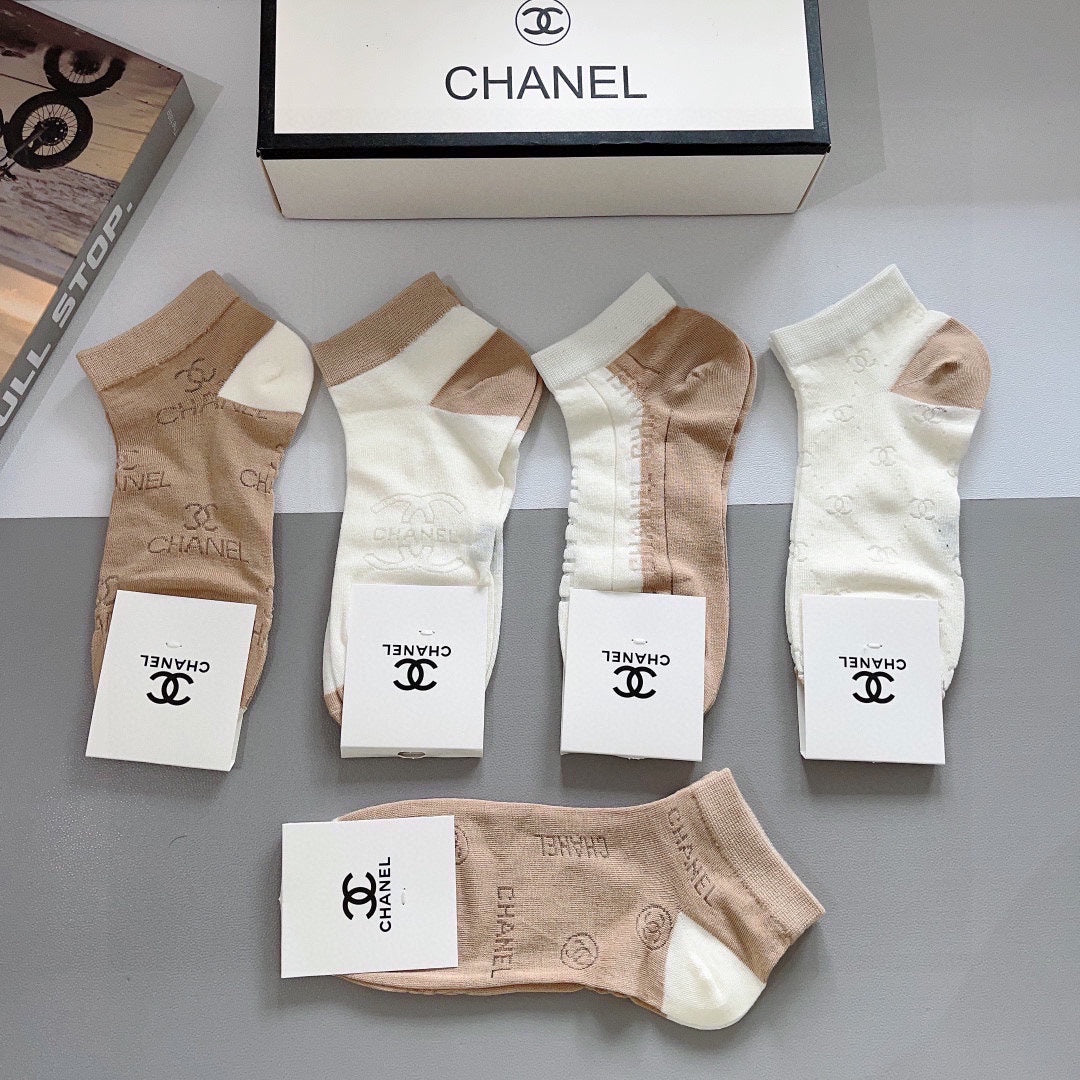 CHANEL LOW-CUT SOCKS 423762 (1 BOX)