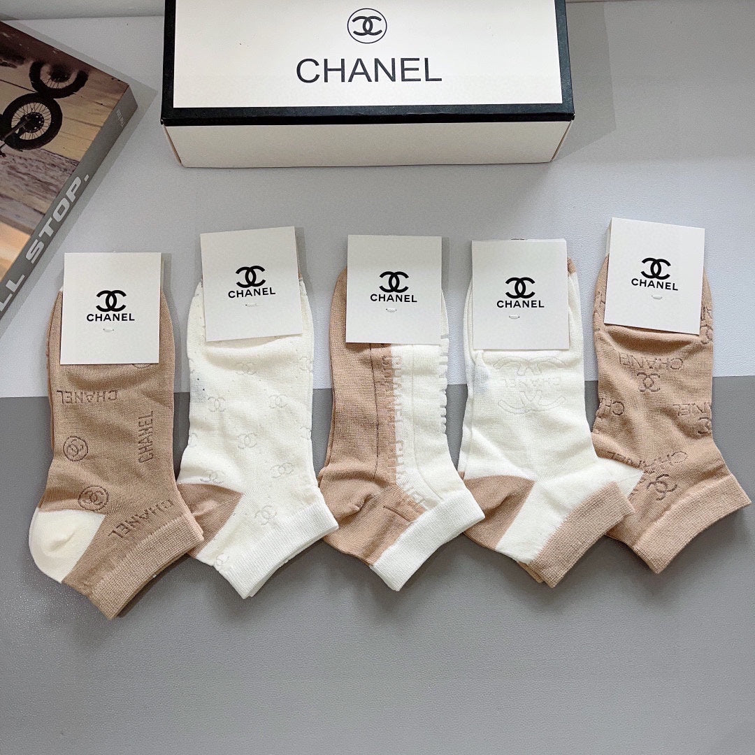 CHANEL LOW-CUT SOCKS 423762 (1 BOX)