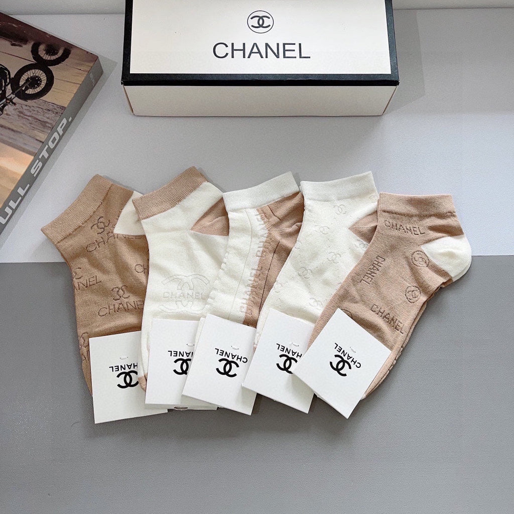 CHANEL LOW-CUT SOCKS 423762 (1 BOX)