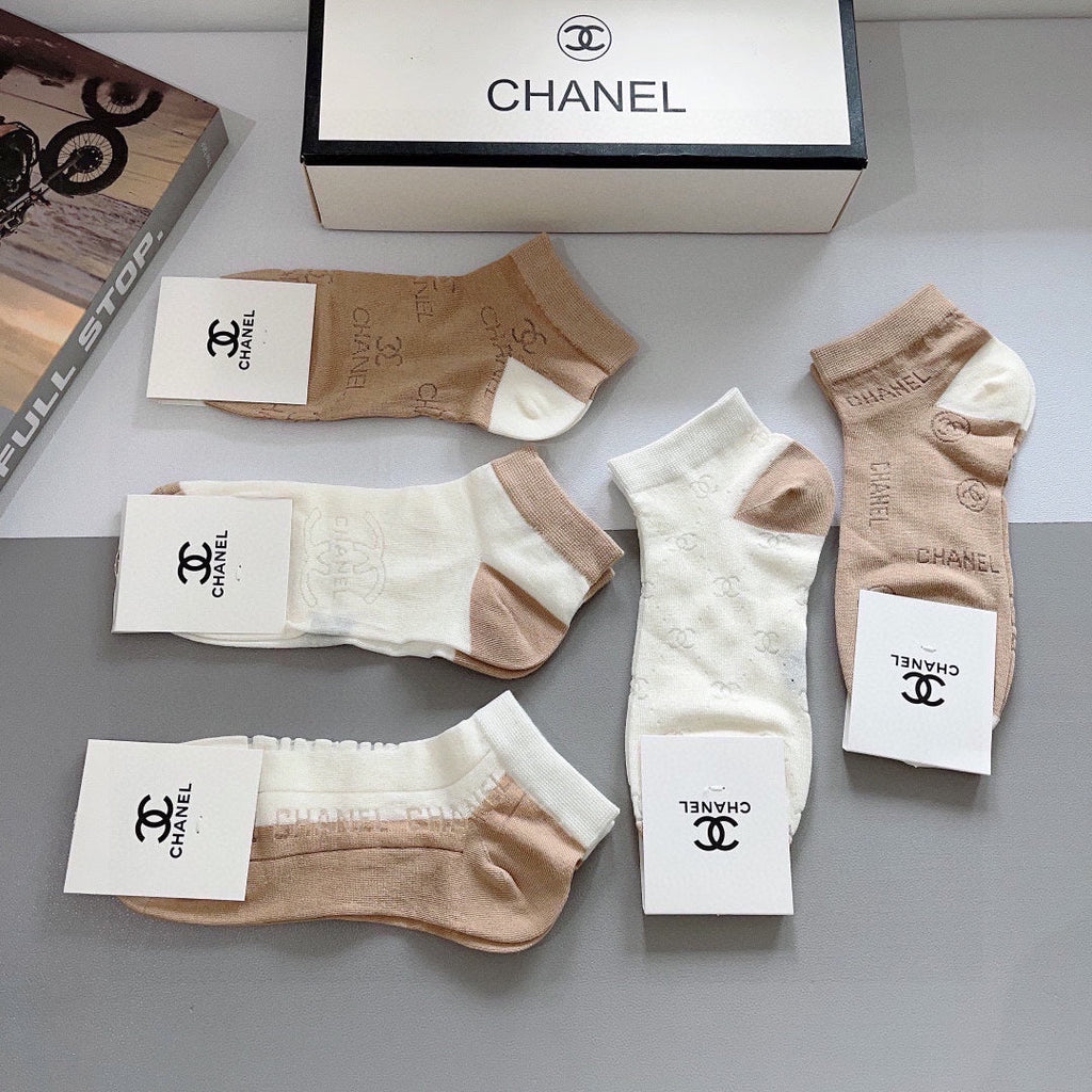 CHANEL LOW-CUT SOCKS 423762 (1 BOX)