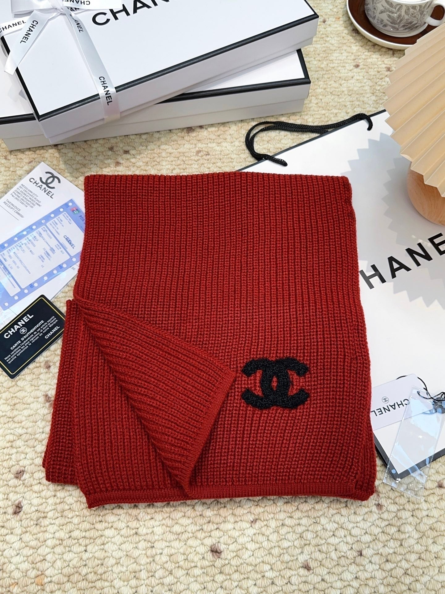 CHANEL 25S SCARF 175 IN WOOL 991921
