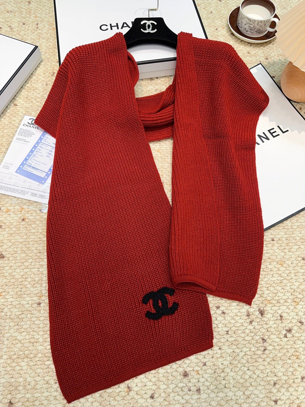 CHANEL 25S SCARF 175 IN WOOL 991921