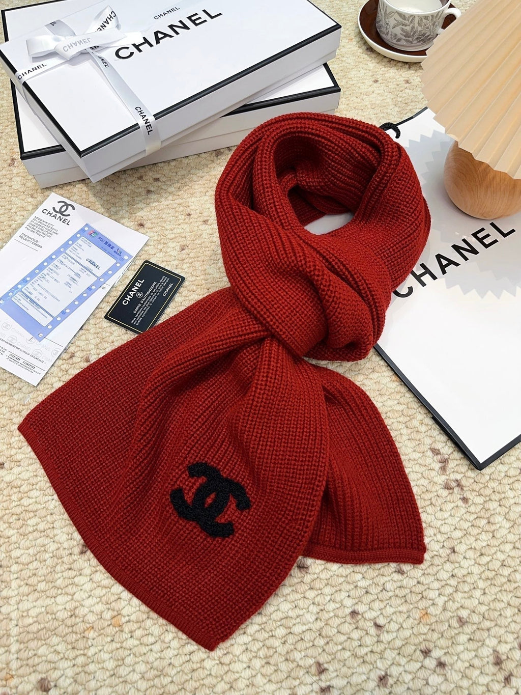 CHANEL 25S SCARF 175 IN WOOL 991921
