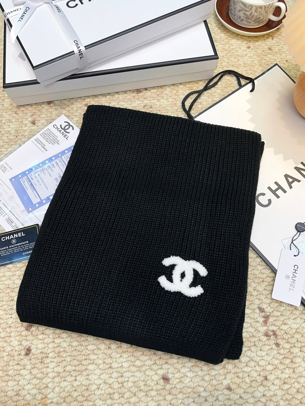 CHANEL 25S SCARF 175 IN WOOL 991922