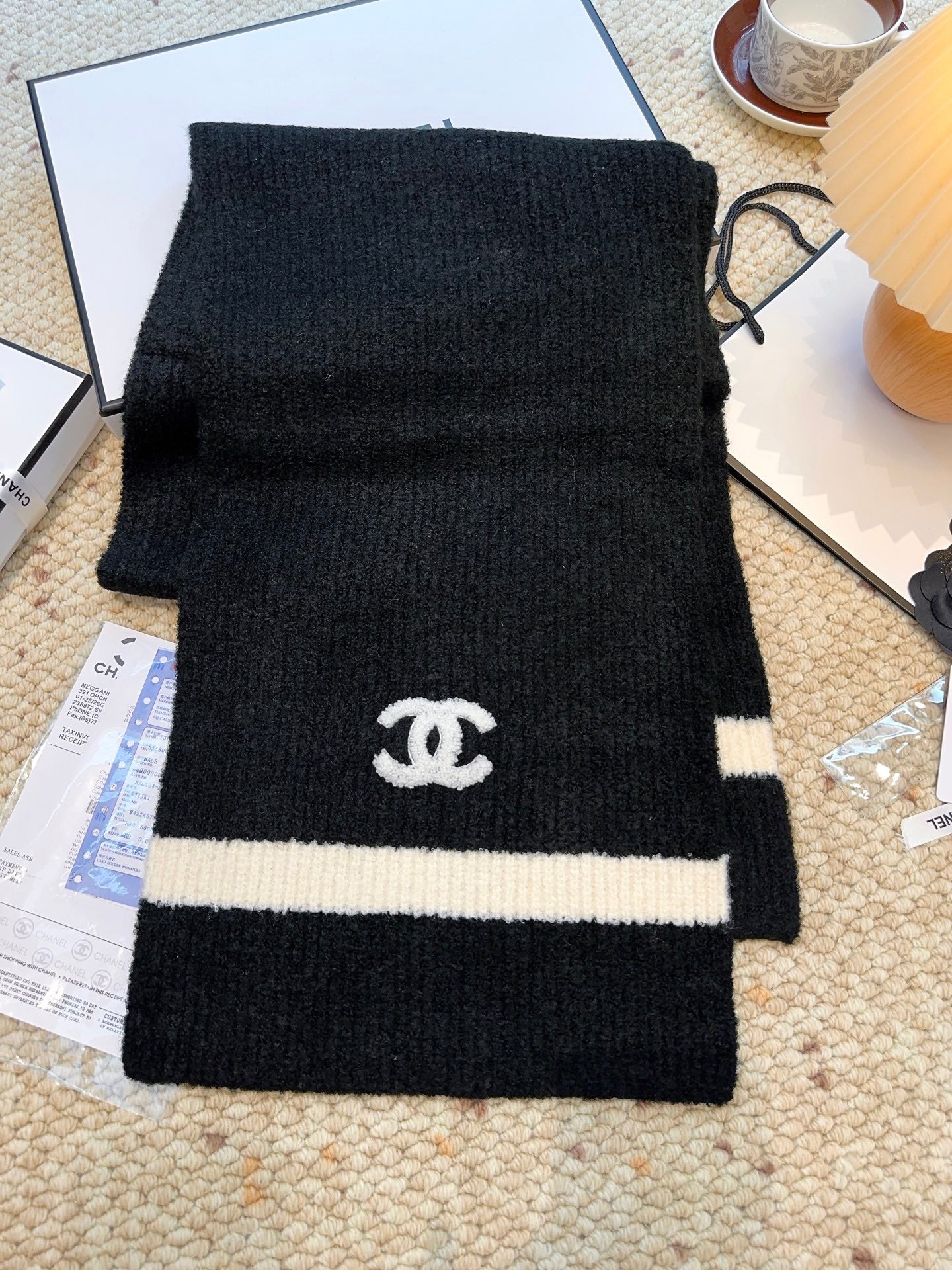 CHANEL 25S SCARF 175 CM IN WOOL CASHMERE 943159