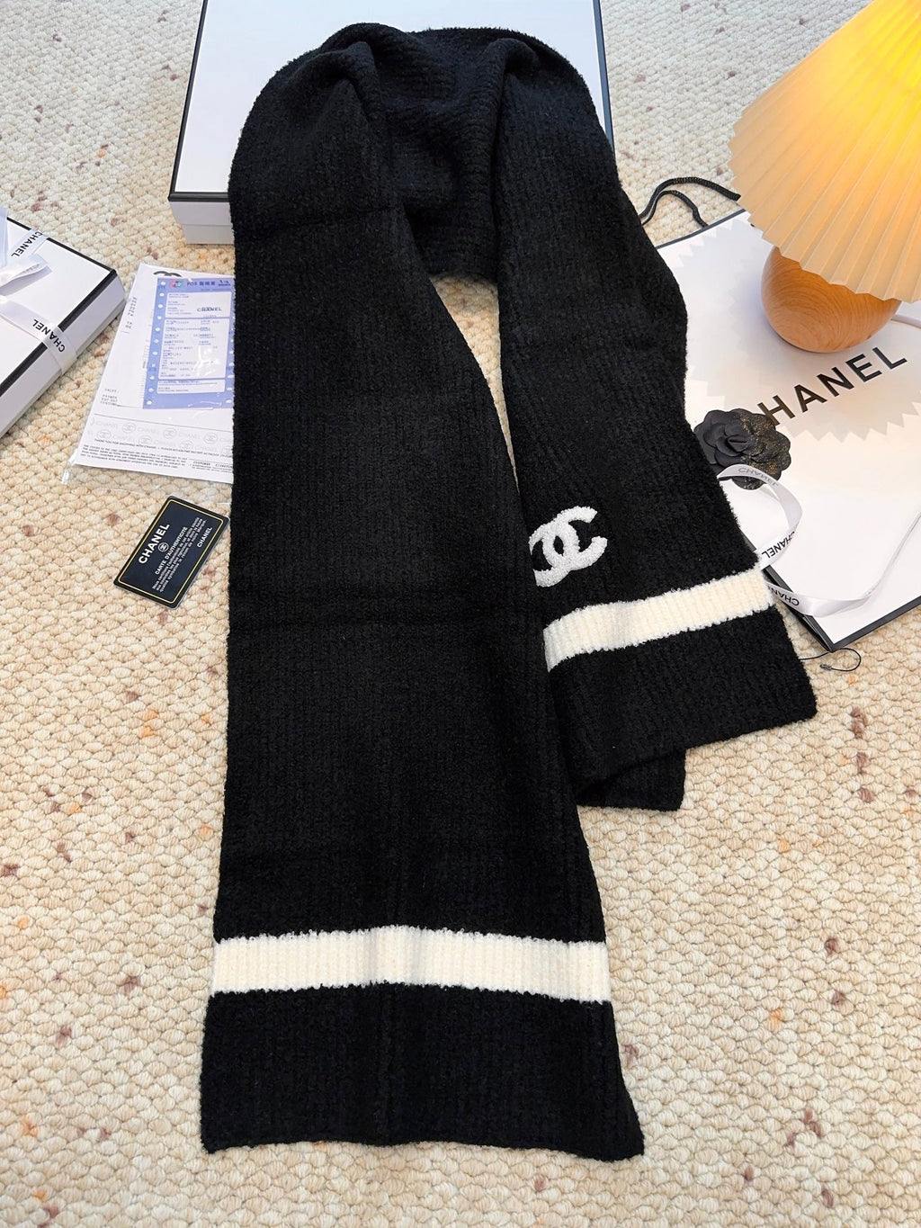 CHANEL 25S SCARF 175 CM IN WOOL CASHMERE 943159